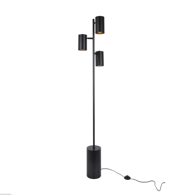 ΔΑΠΕΔΟΥ ΜΑΥΡΟ ΜΕΤΑΛΛΟ D15*H165cm 3ΧΕ27 KENNETH  -MF240573