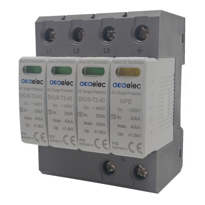 SPD Surge Protection T2 Type 3p+n 40kA  -DY02010032N