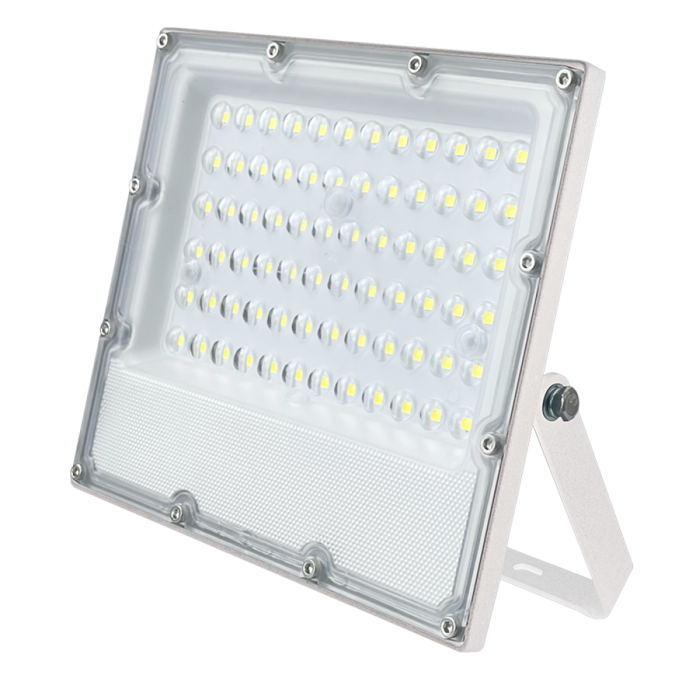 LED WHITE SMD FLOOD LUMINAIRE IP65 50W 4000K 6000Lm 100-277V RA80 IK08 5YRS BREATHING VALVE  -J5040W
