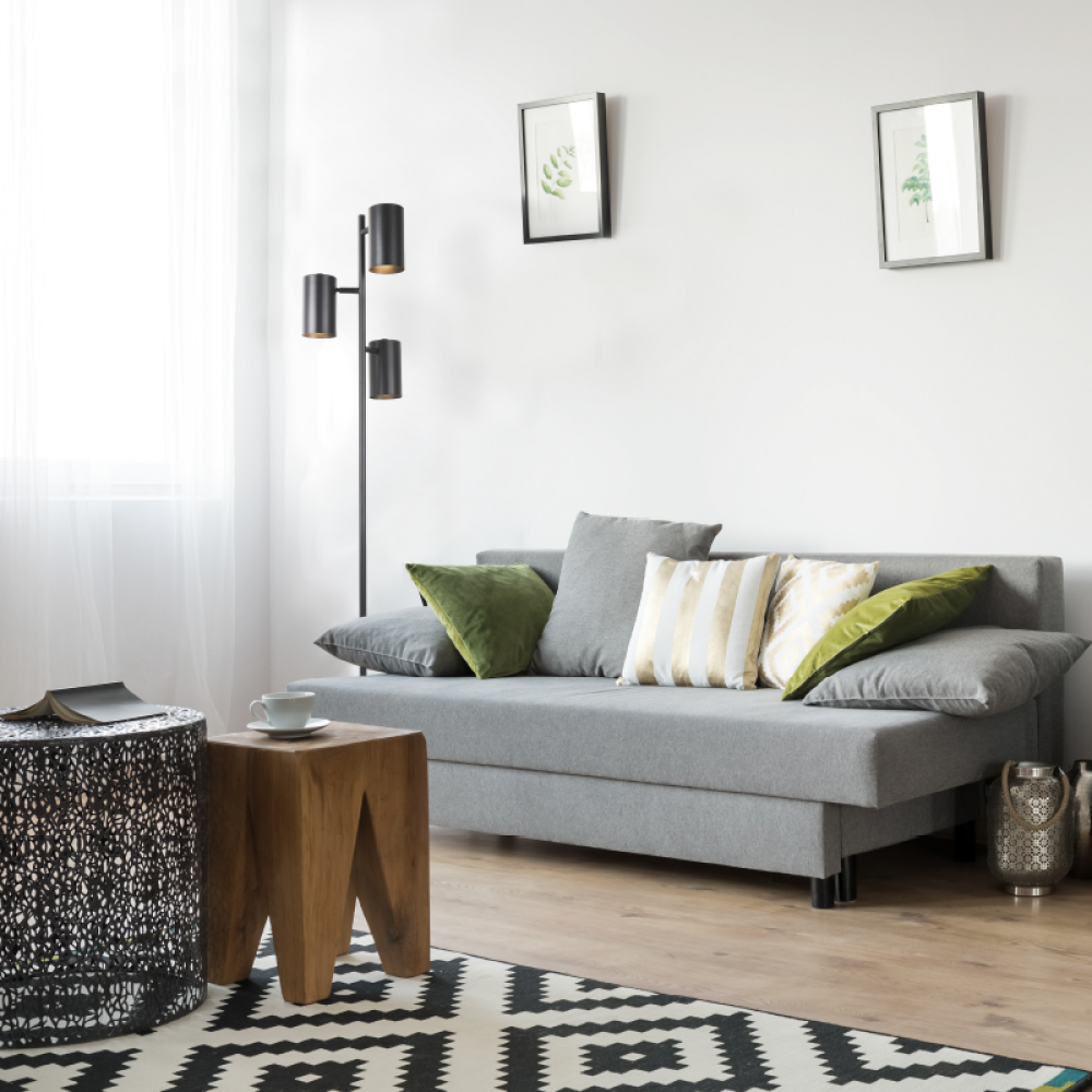 ΔΑΠΕΔΟΥ ΜΑΥΡΟ ΜΕΤΑΛΛΟ D15*H165cm 3ΧΕ27 KENNETH  -MF240573