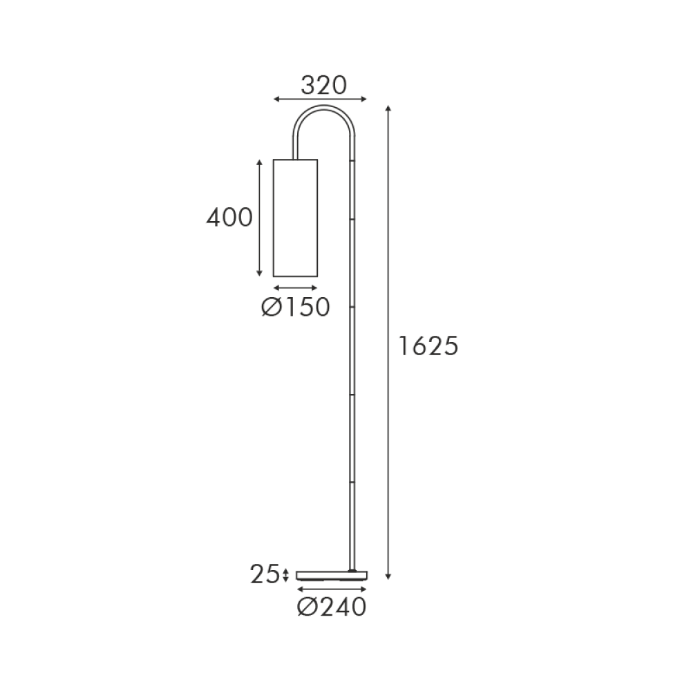 ΔΑΠΕΔΟΥ ΟΡΕΙΧΑΛΚΟ ΜΕΤΑΛΛΟ ΜΠΕΖ ΥΦΑΣΜΑΤΙΝΟ ΚΑΠΕΛΟ 1ΧΕ27 L32*W24*H162.5cm ZORAN  -MF240718
