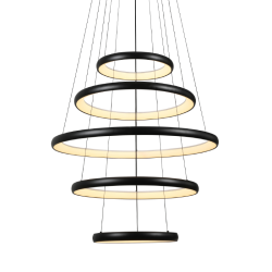 ΚΡΕΜΑΣΤΟ Φ/Σ LED 80W 6400LM CCT IP20 ΜΑΥΡΟ ΜΕΤΑΛΛΙΚΟ + ΑΚΡΥΛΙΚΟ  -HM23LEDP5BKCCT