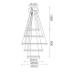 ΚΡΕΜΑΣΤΟ Φ/Σ LED 80W 6400LM CCT IP20 ΧΡΥΣΟ ΜΕΤΑΛΛΙΚΟ + ΑΚΡΥΛΙΚΟ  -HM23LEDP5GDCCT