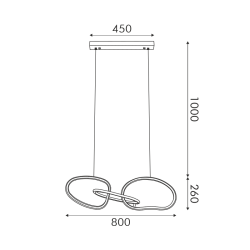 ΚΡΕΜΑΣΤΟ Φ/Σ LED 42W 3300LM CCT IP20  ΧΡΥΣΟ ΑΤΣΑΛΙ + ΑΚΡΥΛΙΚΟ
-HM88LEDP3GDCCT