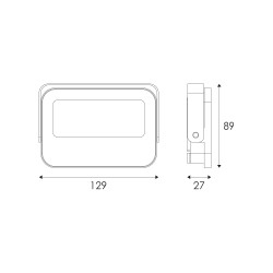 ΠΡΟΒΟΛΕΑΣ LED SMD ΛΕΥΚΟΣ  20W 3CCT 2000LM 185-265V RA>80 IP66  -N20CCTW