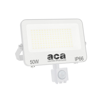 ΠΡΟΒΟΛΕΑΣ LED SMD ΛΕΥΚΟΣ ΜΕ ΑΙΣΘΗΤΗΡΑ 50W 3CCT 5000LM 185-260V RA>80 IP66  -N50CCTWS